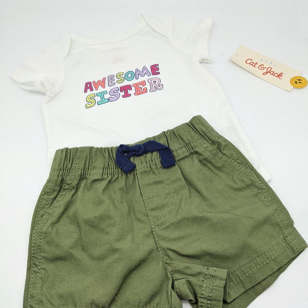 NEW Baby Onesie & Shorts Set
